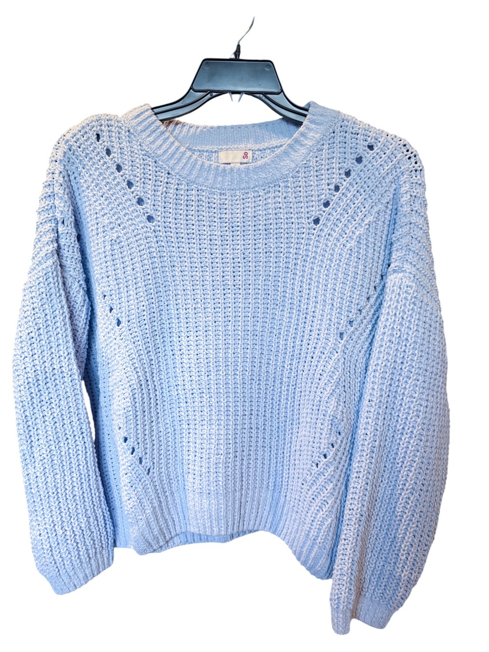SO Women’s XL Light Blue Chenille Chunky Knit Sweater